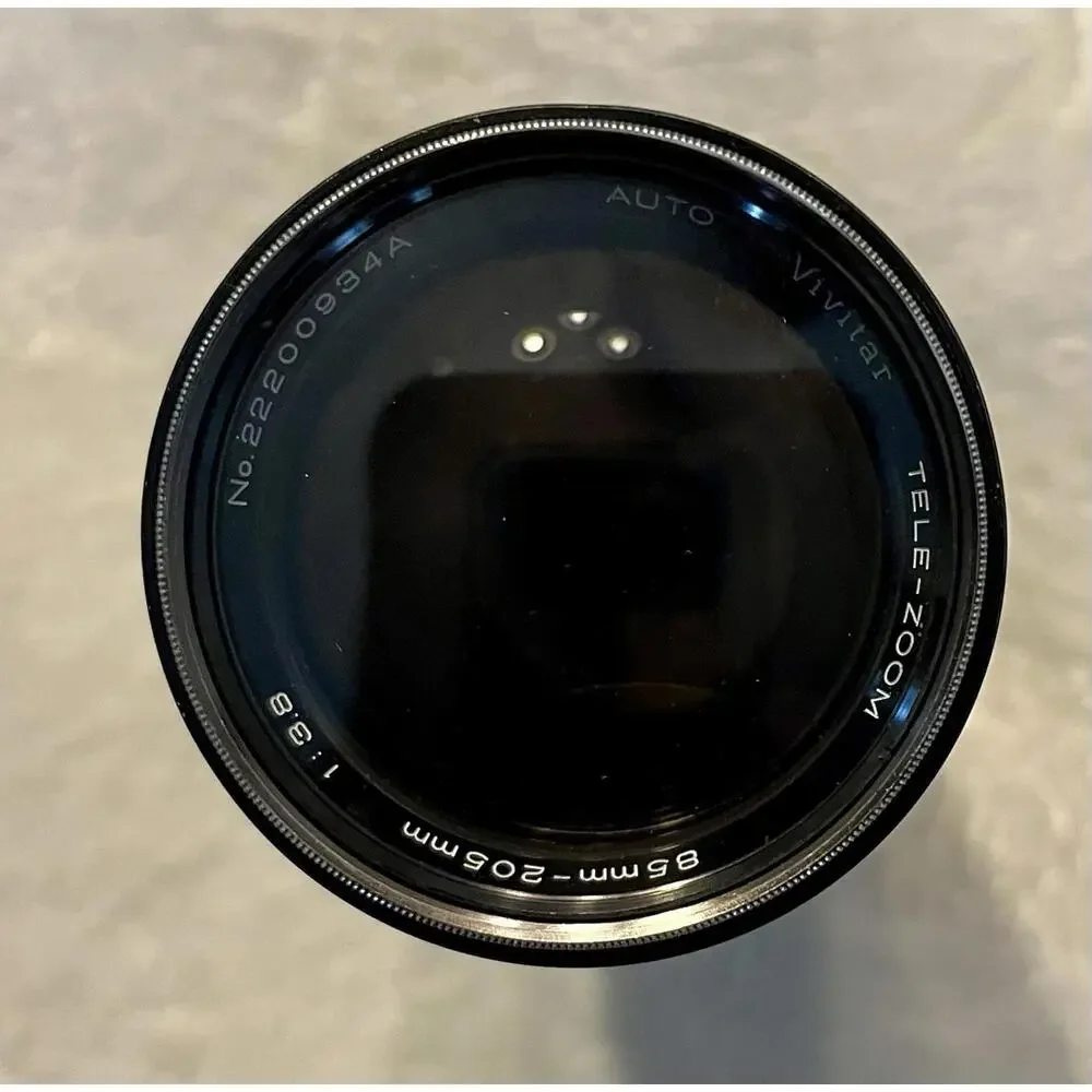Vivitar Tele-Zoom 85-205mm 1:3.8 Auto Zoom Lens No. 222000934A